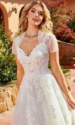 Rachel Allan Bridal Rachel Allan M824 - Lace Applique A-Line Bridal Gown -Wedding Dresses shop online rachel allan m824 lace applique a line bridal gown special occasion dress 30763662049363