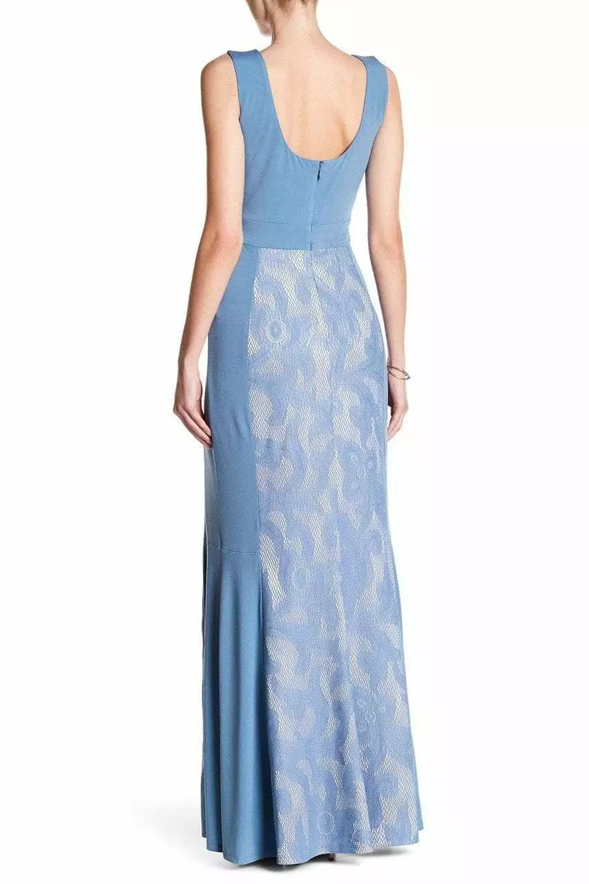 Sangria - DWHGC93 Sleeveless Lace Panel Gown 4 Sangria - DWHGC93 Sleeveless Lace Panel Gown - Image 2