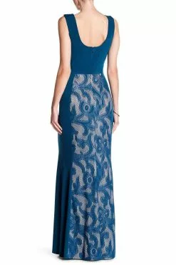 Sangria - DWHGC93 Sleeveless Lace Panel Gown 12 Sangria - DWHGC93 Sleeveless Lace Panel Gown -Wedding Dresses shop online sangria dwhgc93 sleeveless lace panel gown special occasion dress 5445662736441