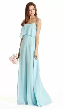 Aspeed Design - Scoop Neck Long A-line Evening Dress 11 Aspeed Design - Scoop Neck Long A-line Evening Dress -Wedding Dresses shop online scoop neck long a line evening dress dress xxs mint 5654886645817