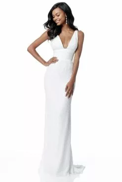 Sherri Hill - 51641 Beaded Fitted Long Sheath Dress -Wedding Dresses shop online sherri hill 51641 beaded fitted long sheath dress evening dresses 11984119496787