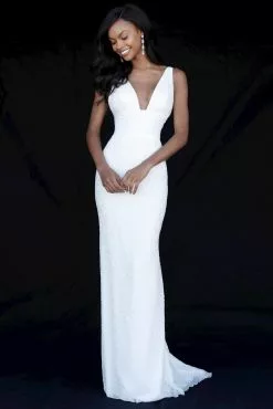 Sherri Hill - 51641 Beaded Fitted Long Sheath Dress -Wedding Dresses shop online sherri hill 51641 beaded fitted long sheath dress evening dresses 11984119562323