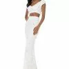 Sherri Hill - 51734 Two Piece Beaded Wide V-neck Fitted Dress -Wedding Dresses shop online sherri hill 51734 two piece beaded wide v neck fitted dress prom dresses 00 ivory 12160760676435