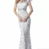 Sherri Hill - 51949 Beaded High Neck Sheath Dress