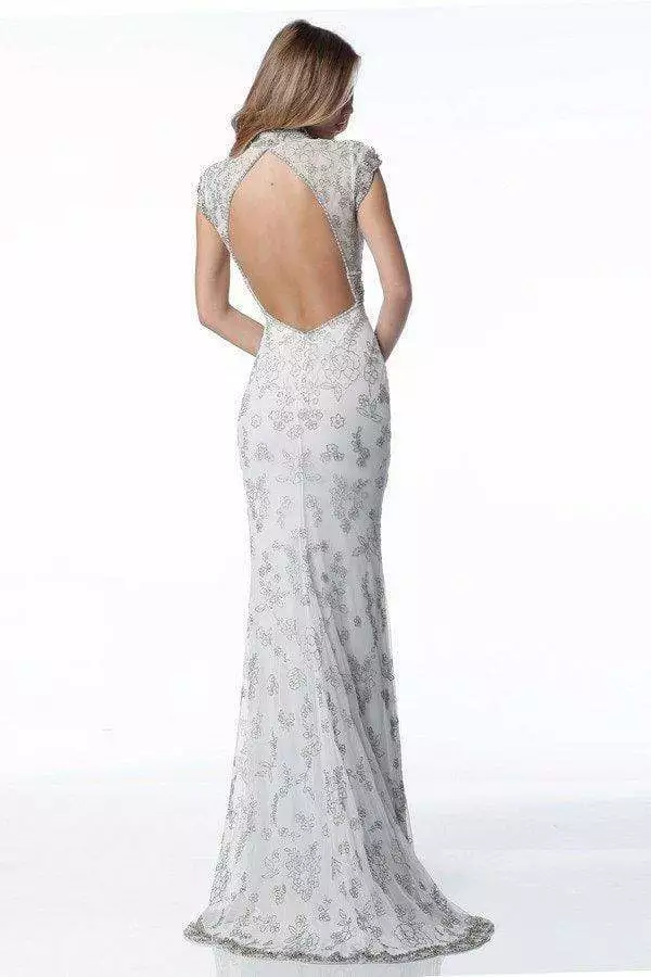 Sherri Hill - 51949 Beaded High Neck Sheath Dress 4 Sherri Hill - 51949 Beaded High Neck Sheath Dress - Image 2