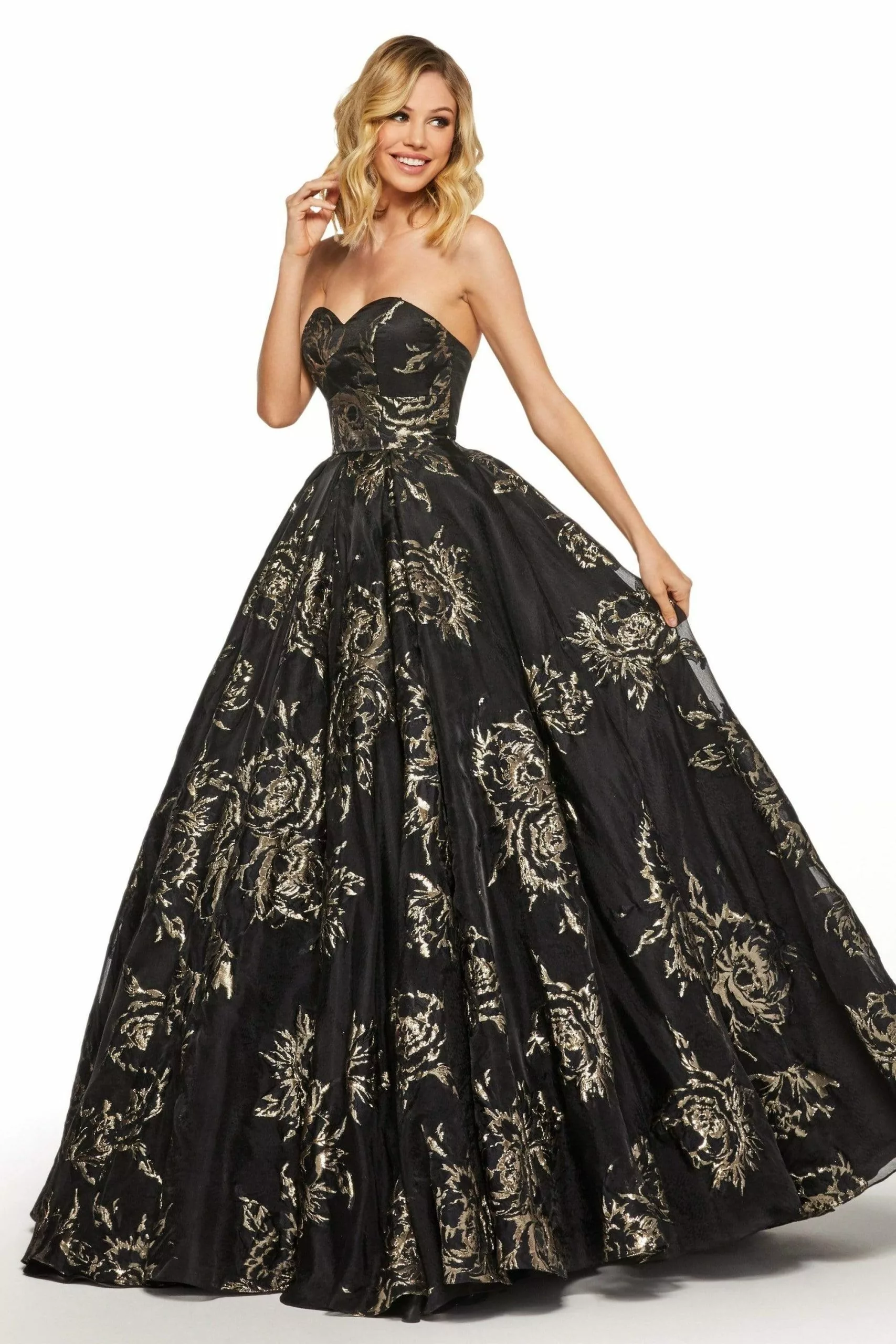 Sherri Hill - 52952 Sweetheart Long A-line Printed Dress 5 Sherri Hill - 52952 Sweetheart Long A-line Printed Dress - Image 3