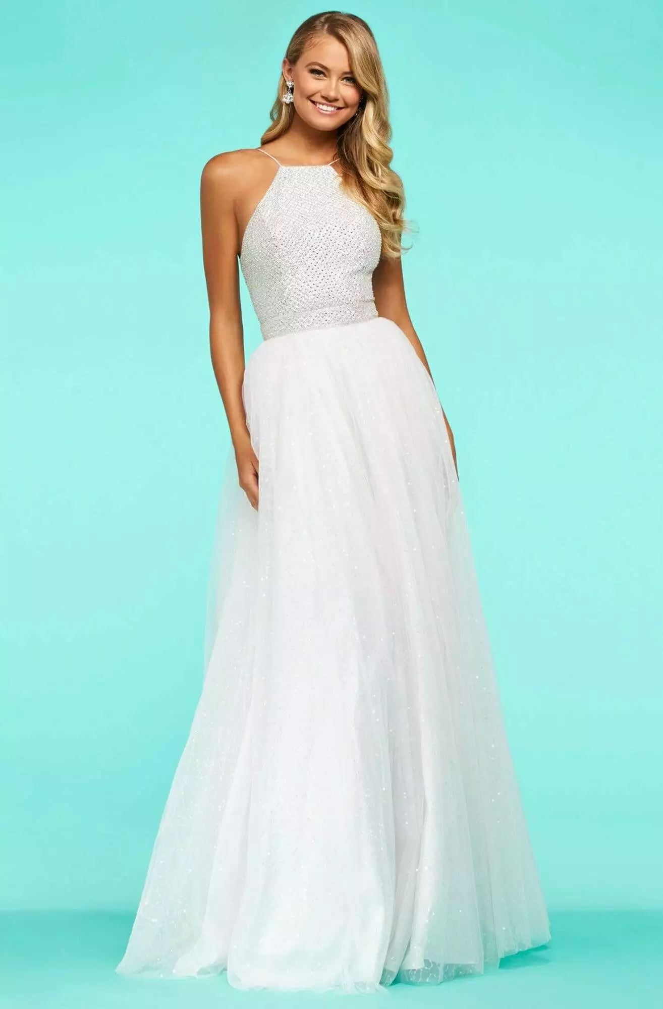 Sherri Hill - 53618 Halter Long A-Line Dress 3 Sherri Hill - 53618 Halter Long A-Line Dress