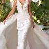 Sherri Hill - 54871 Plunging V-Neck Overskirt Dress -Wedding Dresses shop online sherri hill 54871 plunging v neck overskirt dress evening dresses 00 ivory 29323025940563