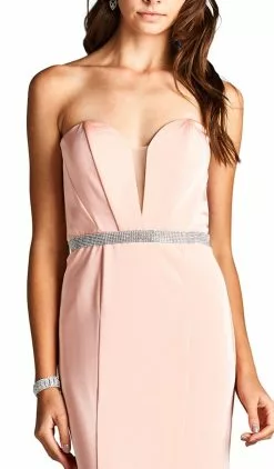 Aspeed Design - Strapless Deep Sweetheart Sheath Evening Dress -Wedding Dresses shop online strapless deep sweetheart sheath evening dress evening dressses 5654776578105