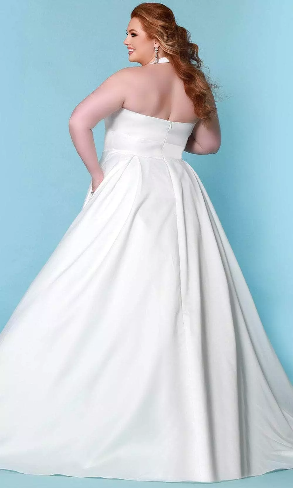 Sydney's Closet Bridal - SC5279 Halter Satin Bridal Gown 5 Sydney's Closet Bridal - SC5279 Halter Satin Bridal Gown - Image 3