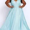 Sydney's Closet - SC7324 V-Neck Metallic Prom Gown -Wedding Dresses shop online sydney s closet sc7324 v neck metallic prom gown prom dresses 14 capri 31982976172115