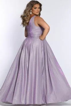 Sydney's Closet - SC7324 V-Neck Metallic Prom Gown 13 Sydney's Closet - SC7324 V-Neck Metallic Prom Gown -Wedding Dresses shop online sydney s closet sc7324 v neck metallic prom gown special occasion dress 29761887502419