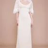 Tadashi Shoji - Atwood Lace Gown With Capelet BKV19771LBR - 1 Pc Ivory/Petal In Size 16 Available 1 Tadashi Shoji - Atwood Lace Gown With Capelet BKV19771LBR - 1 Pc Ivory/Petal In Size 16 Available -Wedding Dresses shop online tadashi shoji atwood lace gown with capelet bkv19771lbr 1 pc ivory petal in size 16 available ccsale 8 ivory petal 28938375823443