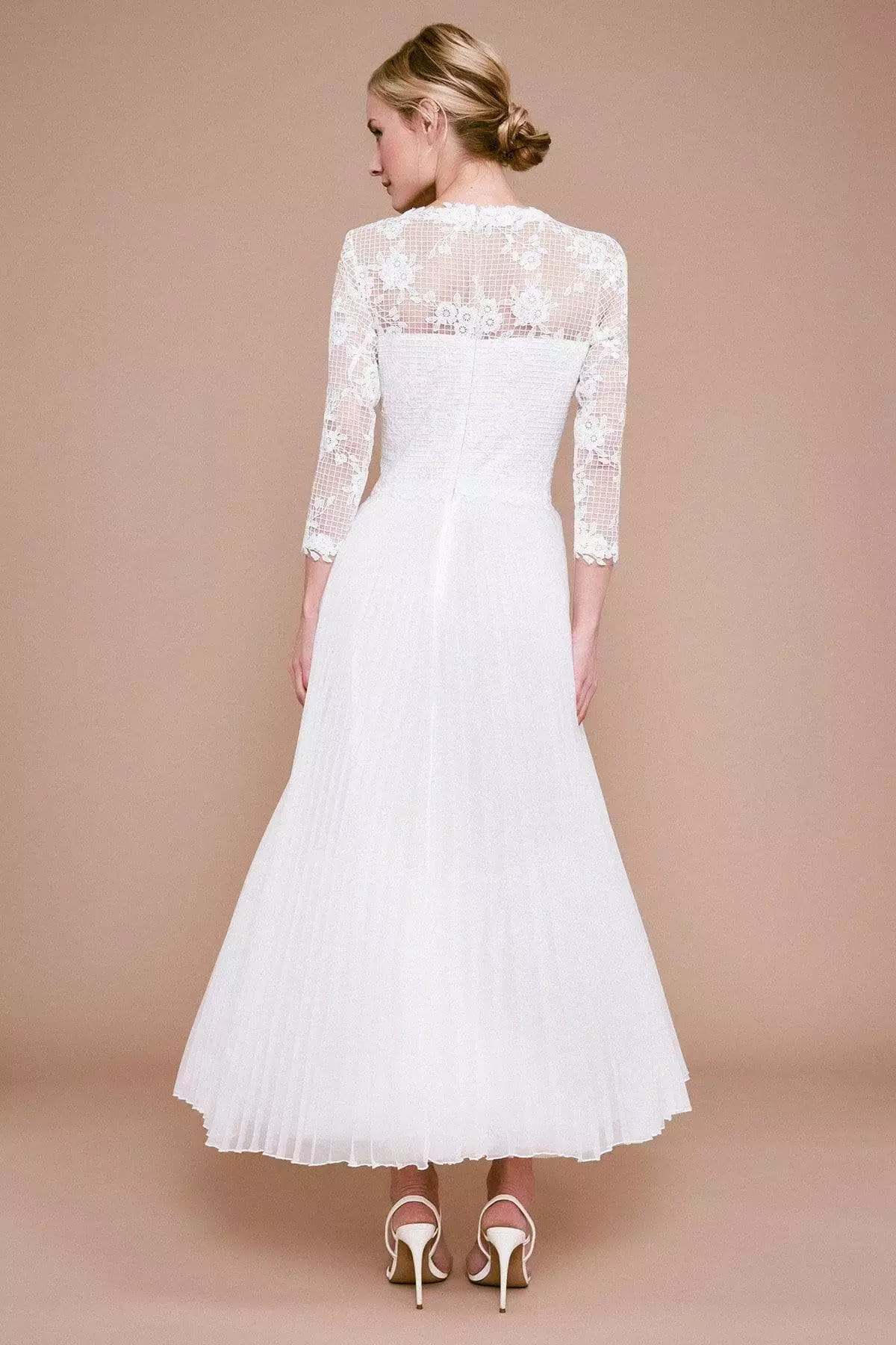 Tadashi Shoji - Keats Lace Tulle Tea-Length Dress 4 Tadashi Shoji - Keats Lace Tulle Tea-Length Dress - Image 2