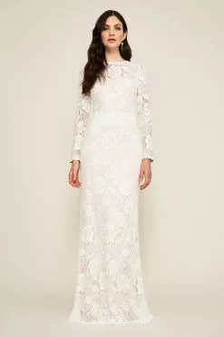 Tadashi Shoji - Lace Long Sleeve Fitted Dress