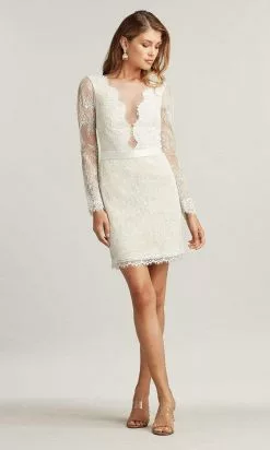 Tadashi Shoji - Lenaya Chantilly Lace Long-Sleeve Dress