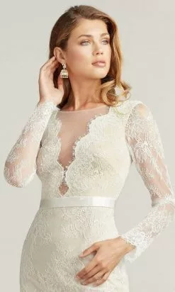 Tadashi Shoji - Lenaya Chantilly Lace Long-Sleeve Dress 7 Tadashi Shoji - Lenaya Chantilly Lace Long-Sleeve Dress -Wedding Dresses shop online tadashi shoji lenaya chantilly lace long sleeve dress bridal dresses 29453941768275