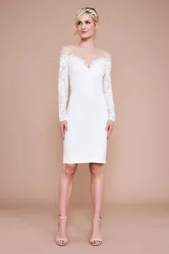 Tadashi Shoji - Lionel Long-Sleeve Sequin Embroidered Dress