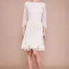 Tadashi Shoji - Matilda Long-Sleeve Embroidered Dress BKV19774SBR - 1 Pc Ivory/Petal In Size 12 Available -Wedding Dresses shop online tadashi shoji matilda long sleeve embroidered dress bkv19774sbr 1 pc ivory petal in size 12 available ccsale 12 ivory petal 28189507780691
