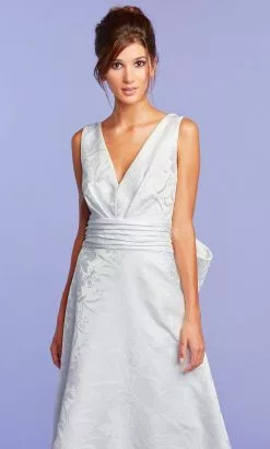 Tadashi Shoji - Tipper Bow Back Gown -Wedding Dresses shop online tadashi shoji tipper bow back gown wedding dresses 15415730634835