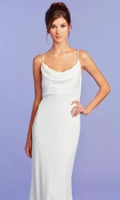Tadashi Shoji - Tucker Draped Slip Gown -Wedding Dresses shop online tadashi shoji tucker draped slip gown wedding dresses 15903358877779