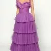 Tarik Ediz - 51038 Tiered A-Line Evening Dress