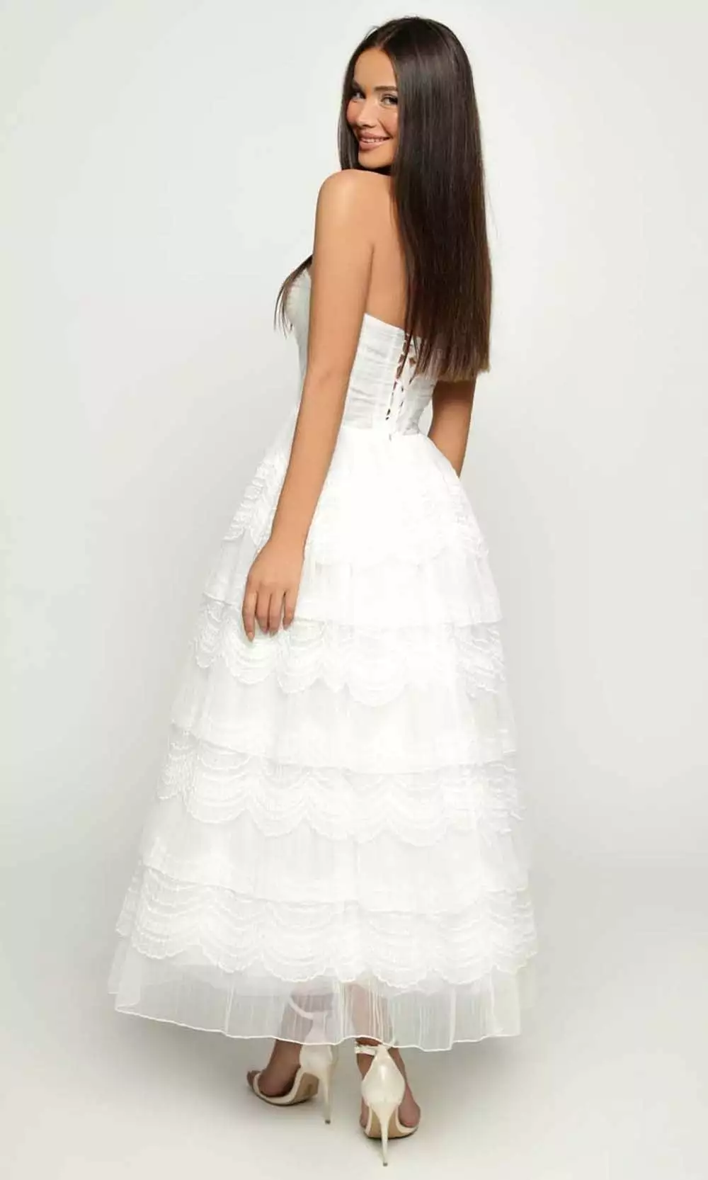 Tarik Ediz - 51146 Strapless Layered Evening Dress 4 Tarik Ediz - 51146 Strapless Layered Evening Dress - Image 2