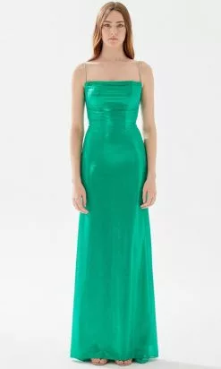 Tarik Ediz 52057 - Beaded Strap Sheath Prom Gown