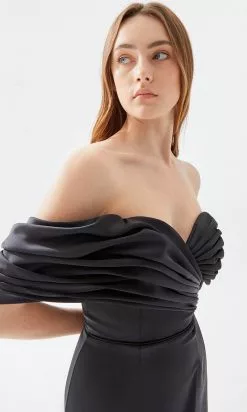 Tarik Ediz 52068 - Drape Ornate Off Shoulder Prom Dress -Wedding Dresses shop online tarik ediz 52068 drape ornate off shoulder prom dress prom dresses 31445637136467