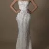 Tarik Ediz - 96063 Strapless Sheath Evening Dress -Wedding Dresses shop online tarik ediz 96063 strapless sheath evening dress evening dresses 0 ivory 28407013408851