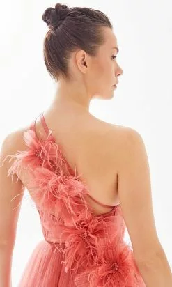 Tarik Ediz 98254 - Asymmetric Corset Evening Dress -Wedding Dresses shop online tarik ediz 98254 asymmetric corset evening dress prom dresses 31448869208147