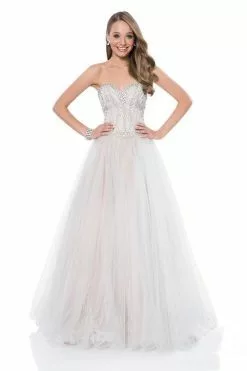 Terani Couture - 1611P1240A Crystal Studded Sweetheart Ball Gown