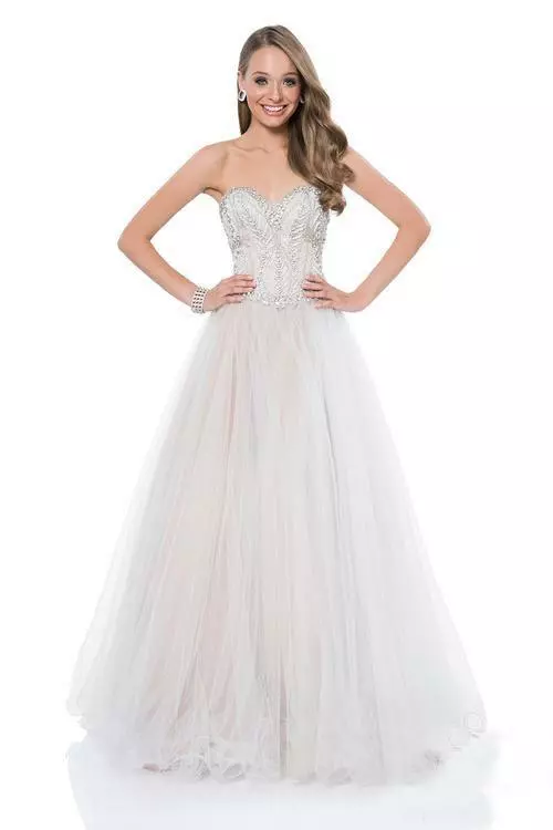 Terani Couture - 1611P1240A Crystal Studded Sweetheart Ball Gown 3 Terani Couture - 1611P1240A Crystal Studded Sweetheart Ball Gown
