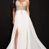 Terani Couture - 2011P1056 Beaded Bodice Sheer Double Slit Long Gown