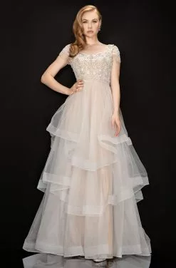 Terani Couture - 2011P1175 Beaded Illusion Bateau A-Line Gown