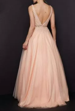 Terani Couture - 2011P1178 Beaded Bodice V-Neck A-Line Gown 9 Terani Couture - 2011P1178 Beaded Bodice V-Neck A-Line Gown -Wedding Dresses shop online terani couture 2011p1178 beaded bodice v neck a line gown prom dresses 13063913668691