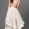 Terani Couture - Beaded Crop Top And Ruffled Mesh Skirt Long Gown Ensemble 151P0102A