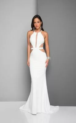 Terani Couture - Daring Halter Mermaid Gown With Side Cutouts 1712E3297