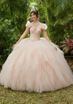 Vizcaya By Mori Lee - 89283 Embroidered Sweetheart Sparkle Tulle Ballgown -Wedding Dresses shop online vizcaya by mori lee 89283 embroidered sweetheart sparkle tulle ballgown quinceanera dresses 14538556670035