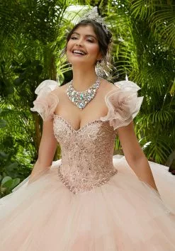 Vizcaya By Mori Lee - 89283 Embroidered Sweetheart Sparkle Tulle Ballgown -Wedding Dresses shop online vizcaya by mori lee 89283 embroidered sweetheart sparkle tulle ballgown quinceanera dresses 14538556735571