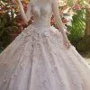 Vizcaya By Mori Lee - 89297 Jewel-Strewn Floral Appliqued Ballgown -Wedding Dresses shop online vizcaya by mori lee 89297 jewel strewn floral appliqued ballgown quinceanera dresses 14554680983635